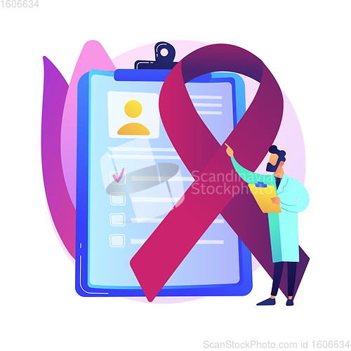 Image of Breast cancer abstract concept vector illustration.