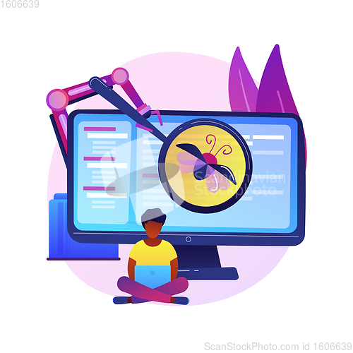 Image of Automated testing abstract concept vector illustration.