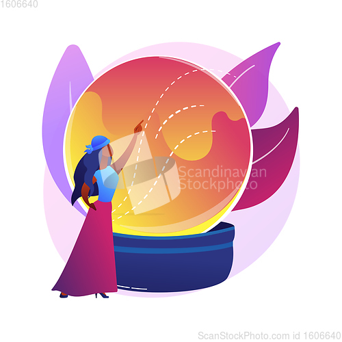 Image of Fortune telling abstract concept vector illustration.