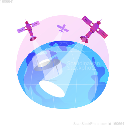 Image of Earth observation abstract concept vector illustration.