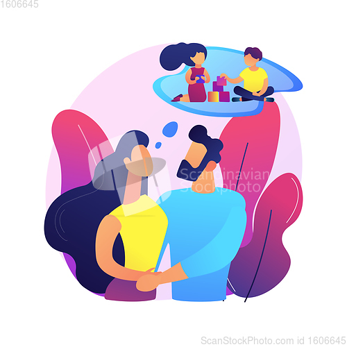 Image of Family planning abstract concept vector illustration.