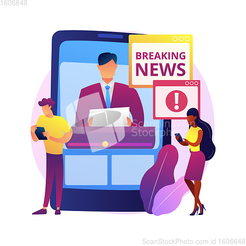 Image of Limit your news intake abstract concept vector illustration.
