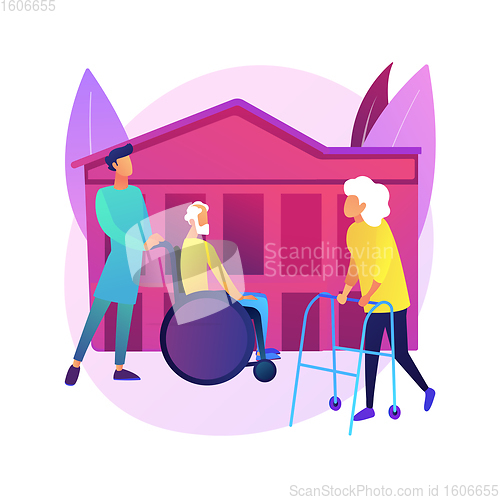 Image of Social facilities abstract concept vector illustration.