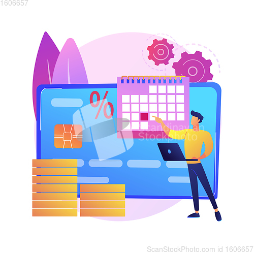 Image of Installment tax payments abstract concept vector illustration.