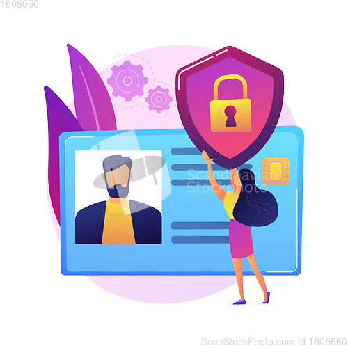 Image of Smart ID card abstract concept vector illustration.
