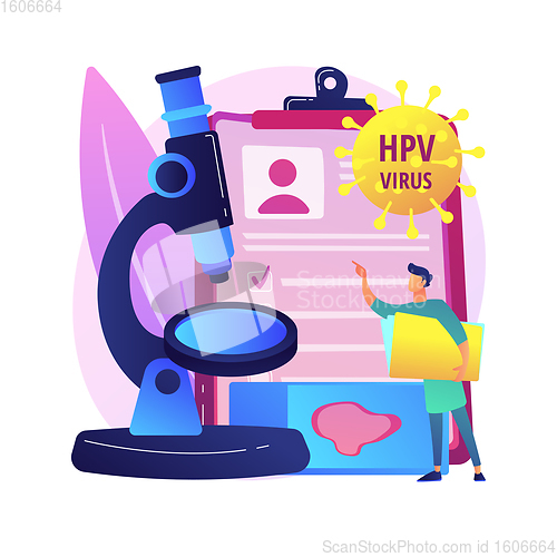 Image of HPV test abstract concept vector illustration.