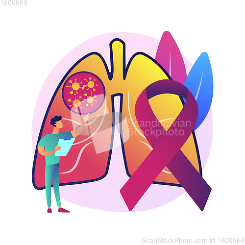 Image of Lung cancer abstract concept vector illustration.