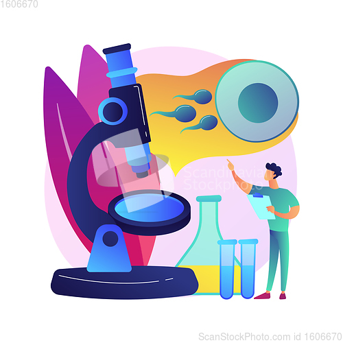 Image of Infertility diagnosis abstract concept vector illustration.