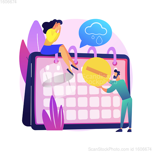 Image of Seasonal affective disorder treatment abstract concept vector illustration.