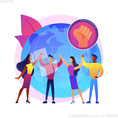 Image of Youth empowerment abstract concept vector illustration.