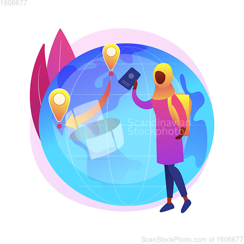 Image of Emigration abstract concept vector illustration.