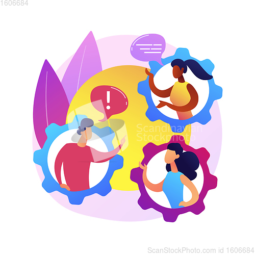 Image of Social behaviour abstract concept vector illustration.