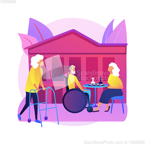 Image of Communities for older people abstract concept vector illustration.