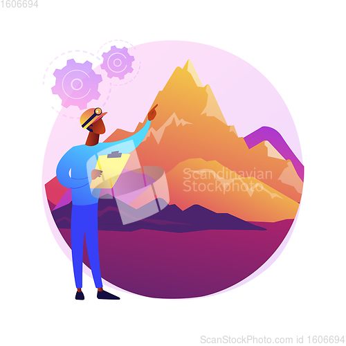 Image of Geomorphology abstract concept vector illustration.