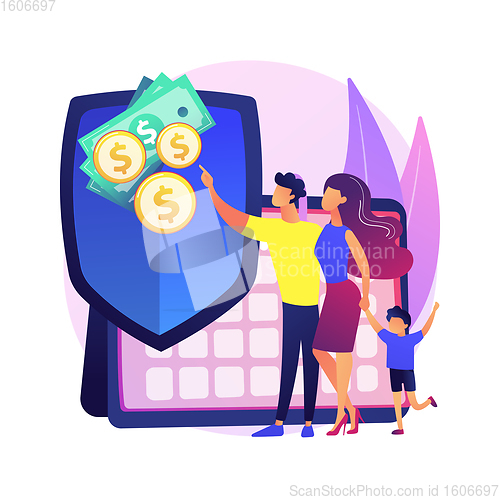 Image of Parental allowance abstract concept vector illustration.