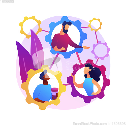 Image of Social development abstract concept vector illustration.