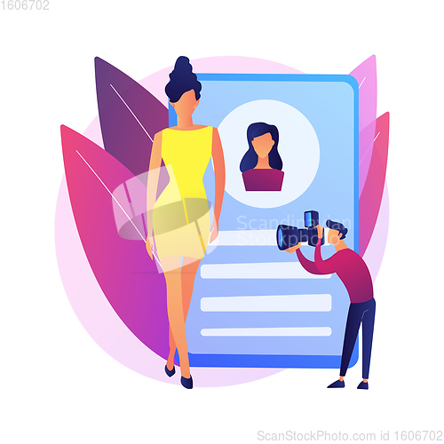 Image of Modeling agency abstract concept vector illustration.