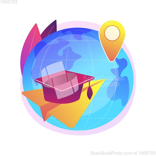 Image of Brain drain abstract concept vector illustration.