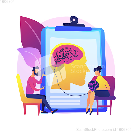 Image of Psychotherapy abstract concept vector illustration.