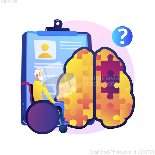 Image of Alzheimer disease abstract concept vector illustration.