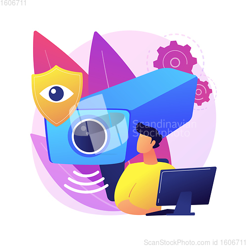 Image of Video surveillance abstract concept vector illustration.