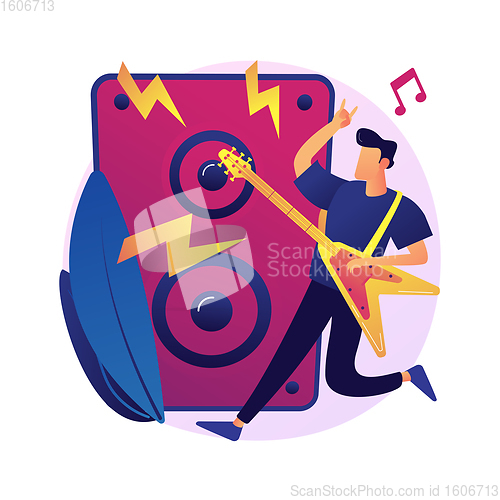 Image of Rock music abstract concept vector illustration.