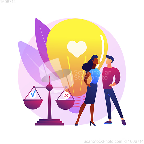 Image of Public morality abstract concept vector illustration.