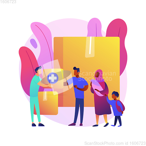 Image of Aid to disadvantaged groups abstract concept vector illustration.