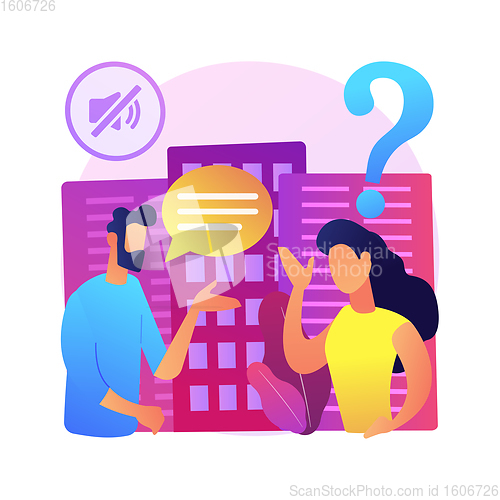 Image of Deafness and hearing loss abstract concept vector illustration.