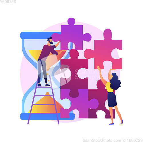 Image of Project delivery abstract concept vector illustration.
