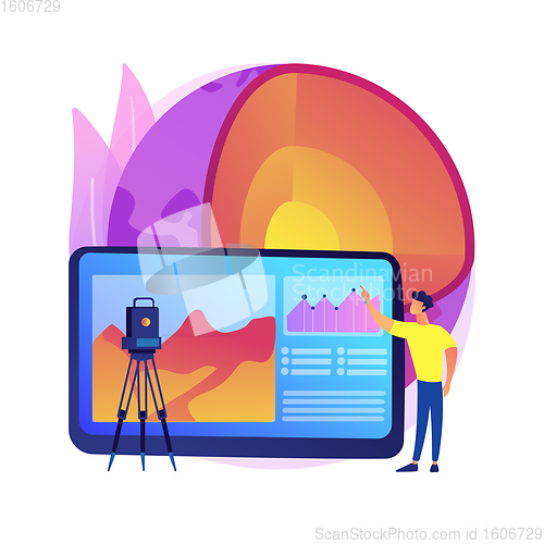 Image of Geophysics abstract concept vector illustration.