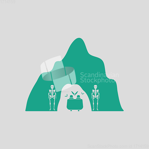 Image of Scare cave in amusement park icon