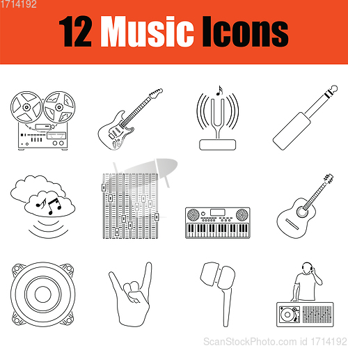 Image of Set of musical icons.