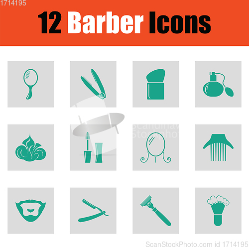 Image of Barber icon set