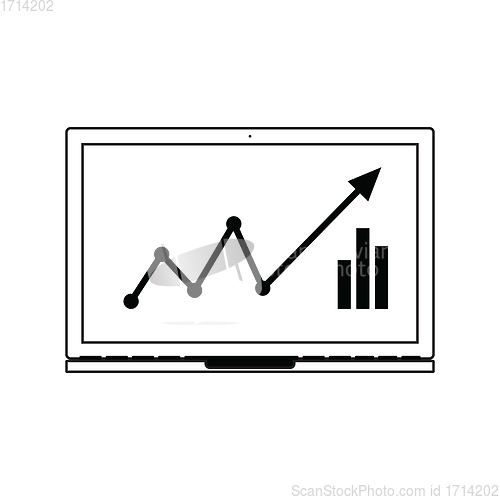 Image of Icon of Laptop with chart