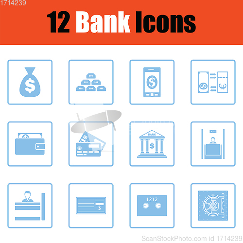 Image of Set of bank icons