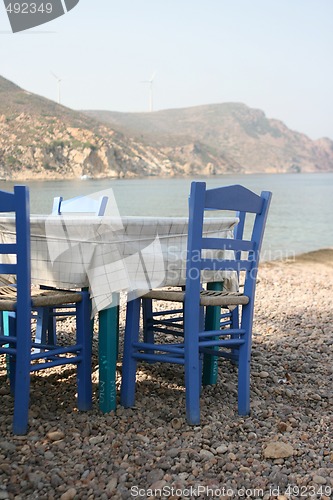 Image of blue chairs