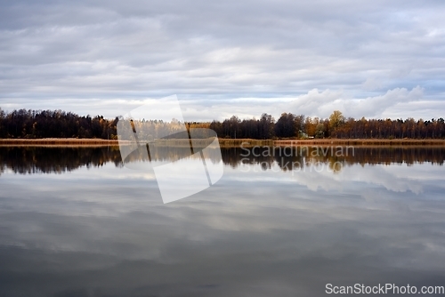 Image of indian summer on Lake Tuusula in Finland