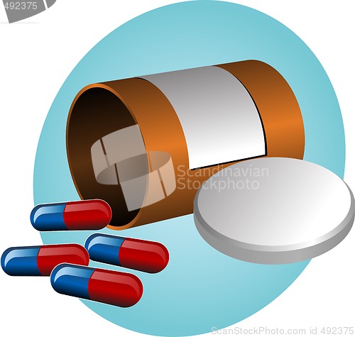 Image of Pillbox and pills