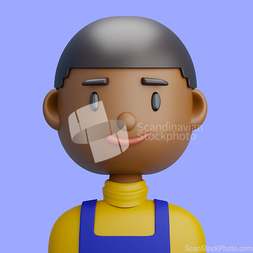 Image of 3D cartoon avatar of black teenager