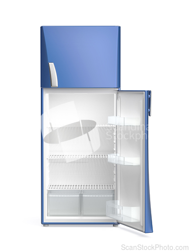 Image of Empty refrigerator, front view