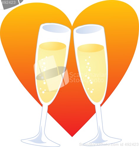 Image of Champagne heart