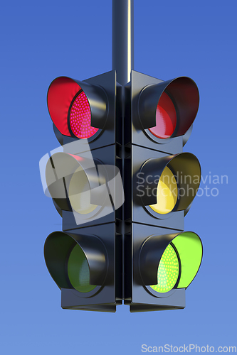 Image of Traffic lights against sky