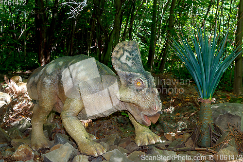 Image of baby of prehistoric dinosaur in nature