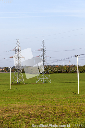 Image of High-voltage pylons