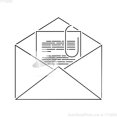 Image of Mail with attachment icon