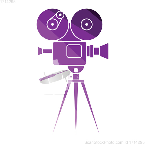 Image of Retro cinema camera icon