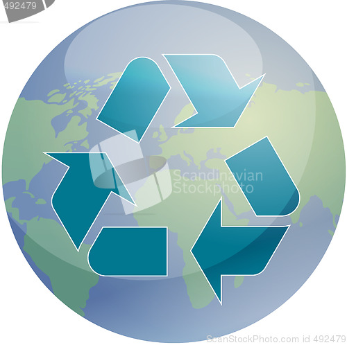 Image of Recycling eco symbol