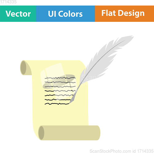 Image of Feather and scroll icon