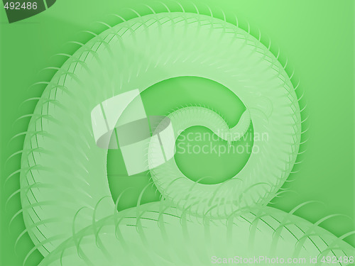 Image of Swirling spiral fronds abstract